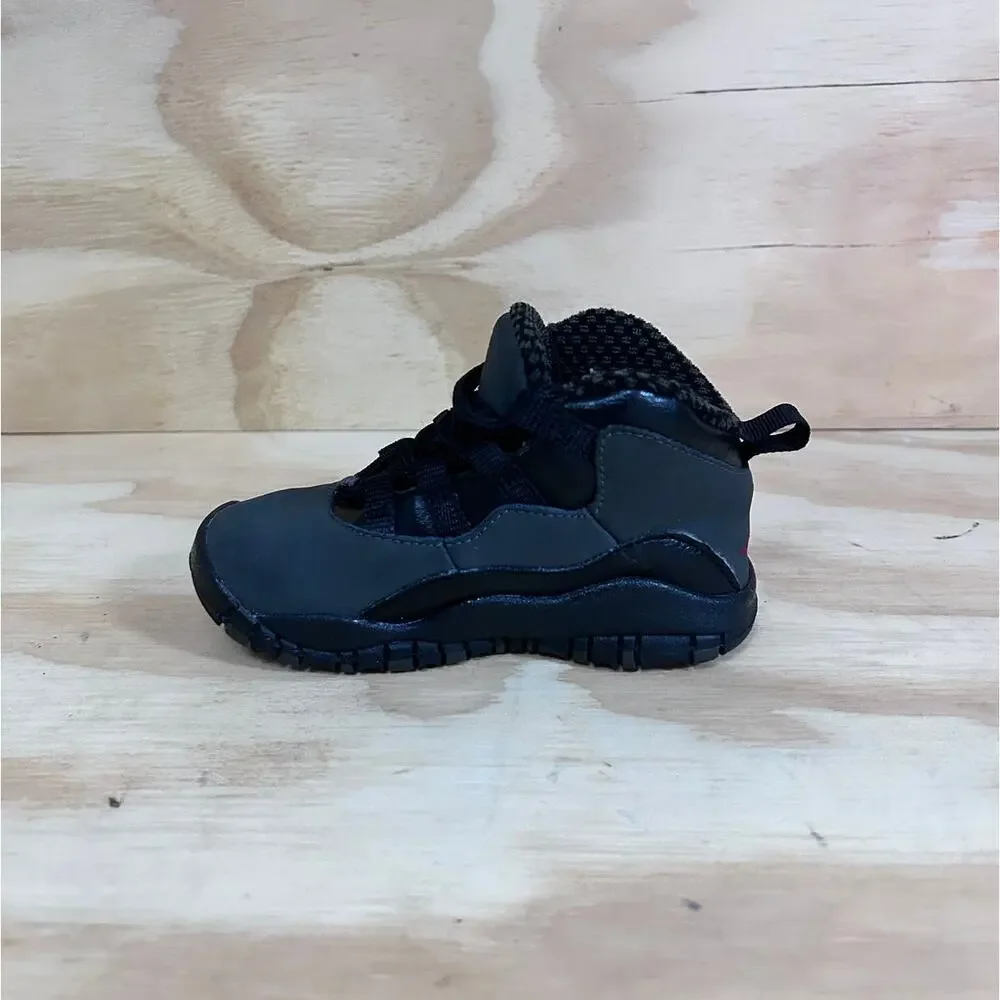 Nike-Air Jordan 10 Shadow-Sneakers-Gray/Black-Kids Little Unisex -8Y-310808-002